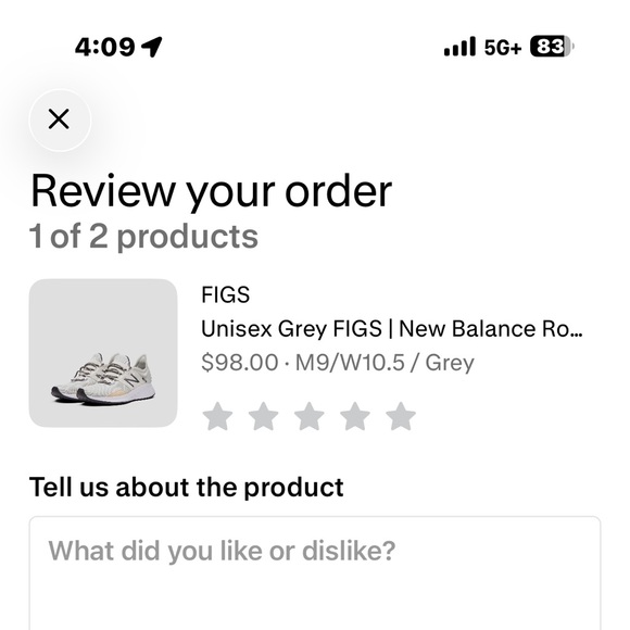 New Balance Cream and Gray Athletic Shoes - Picture 6 of 6